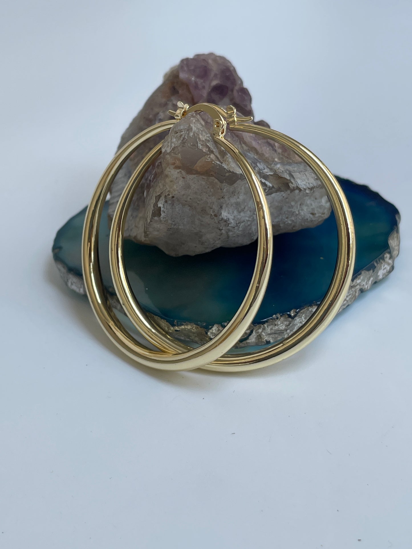 Shiny Bold Gold Hoops