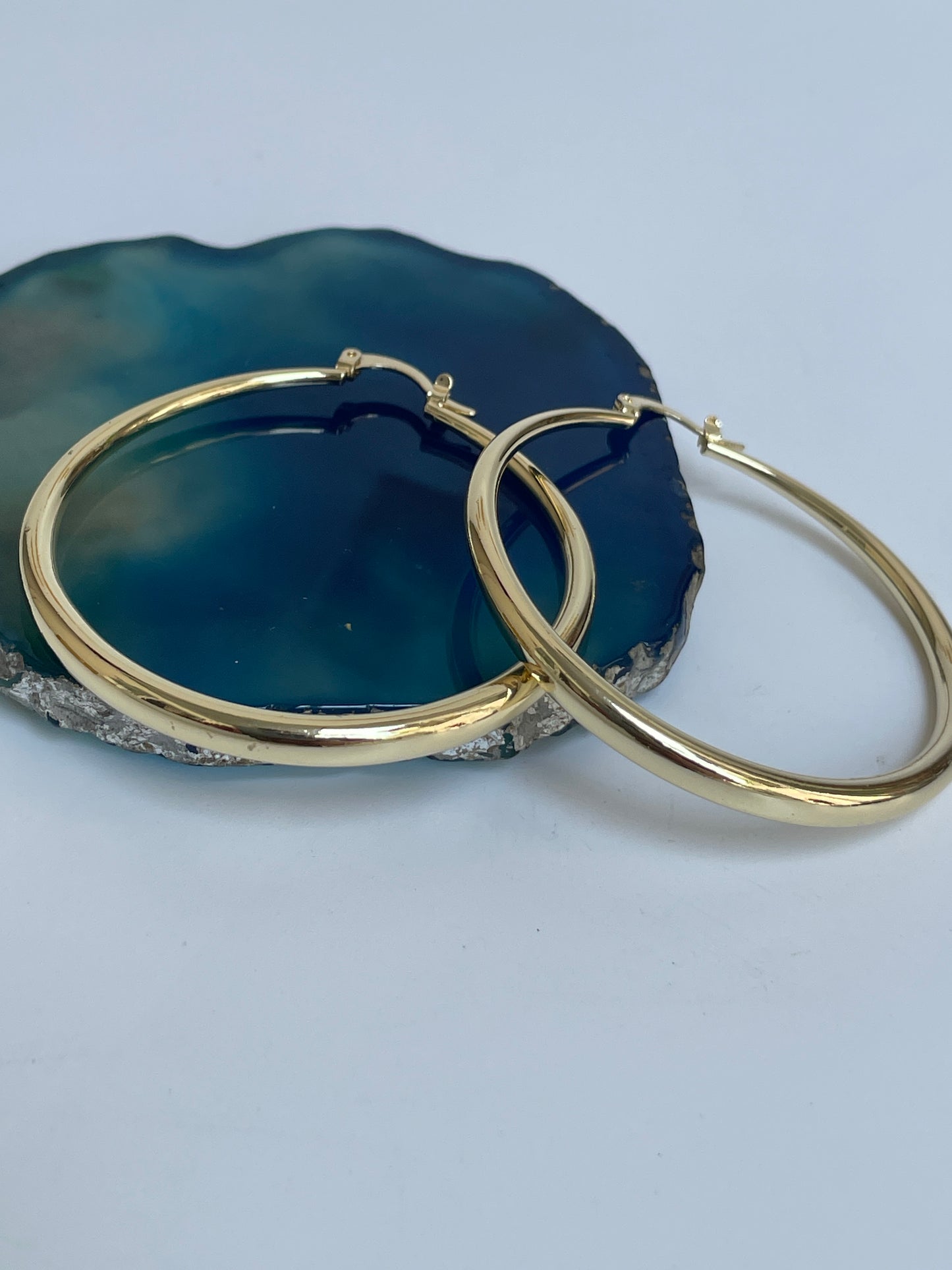 Shiny Bold Gold Hoops
