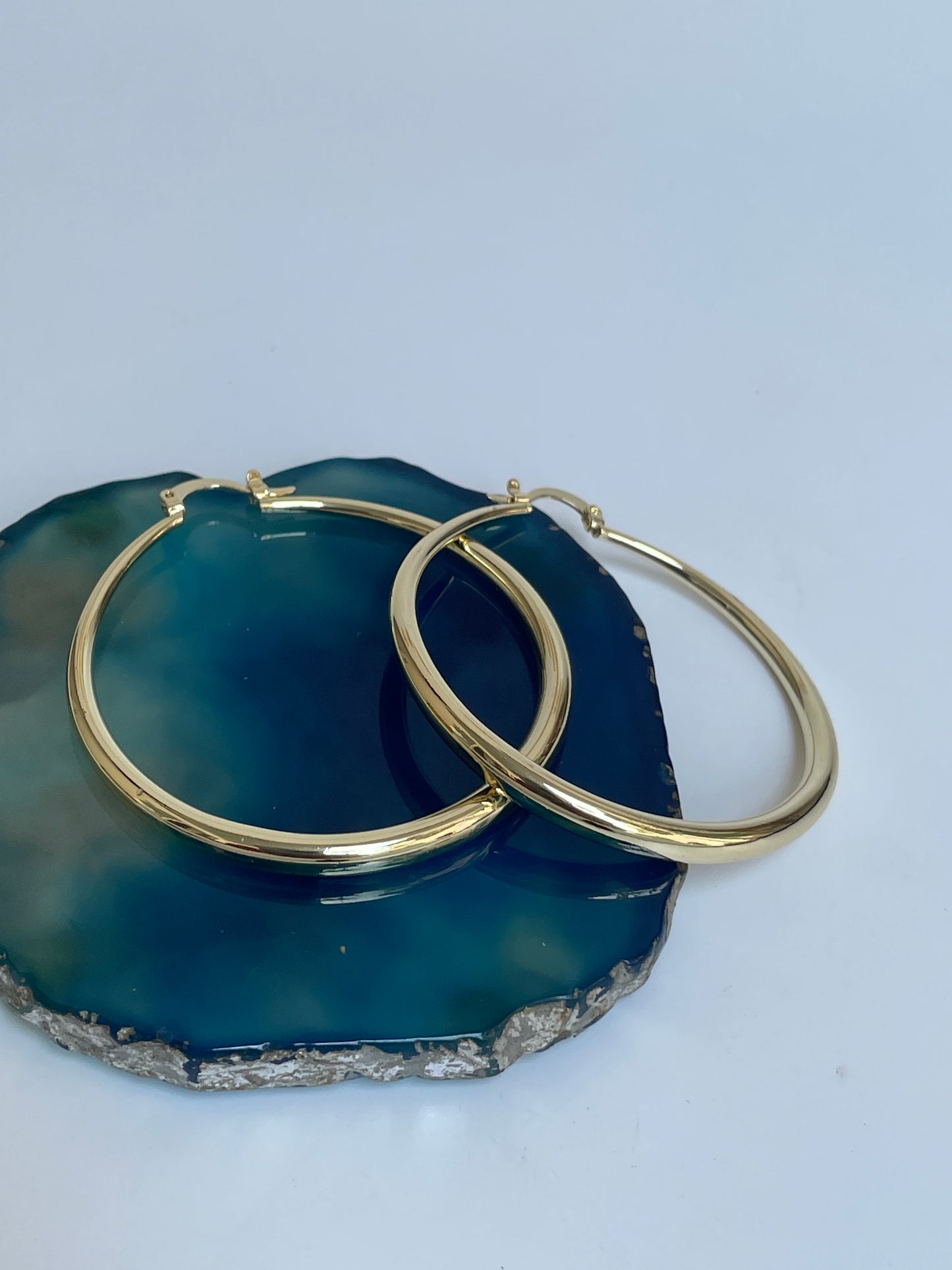Shiny Bold Gold Hoops