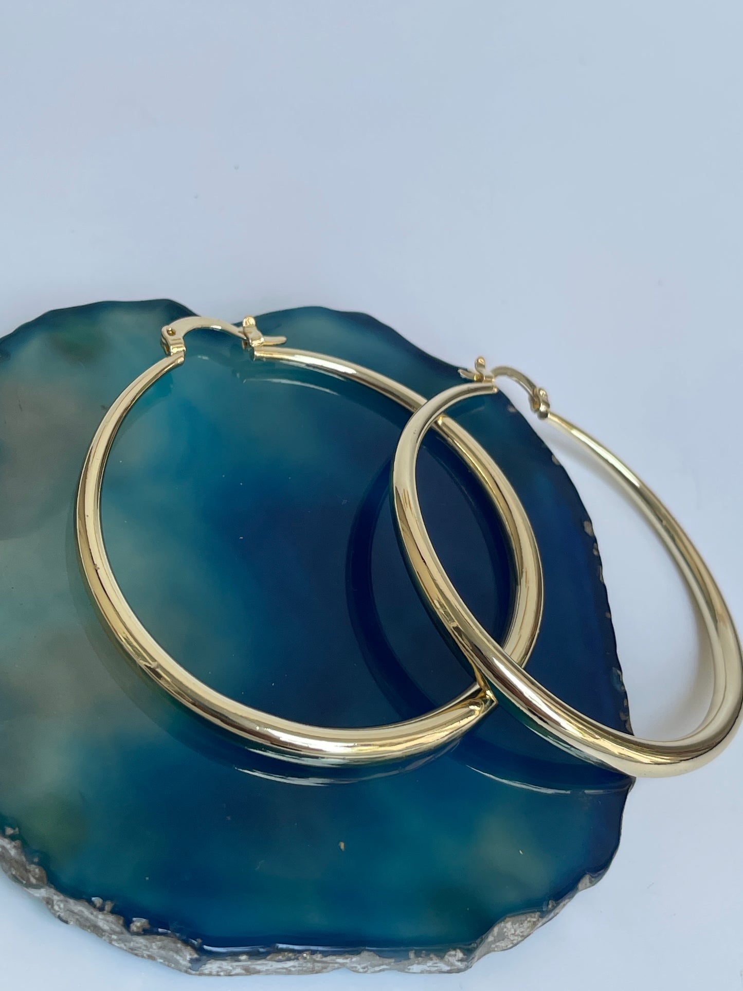 Shiny Bold Gold Hoops