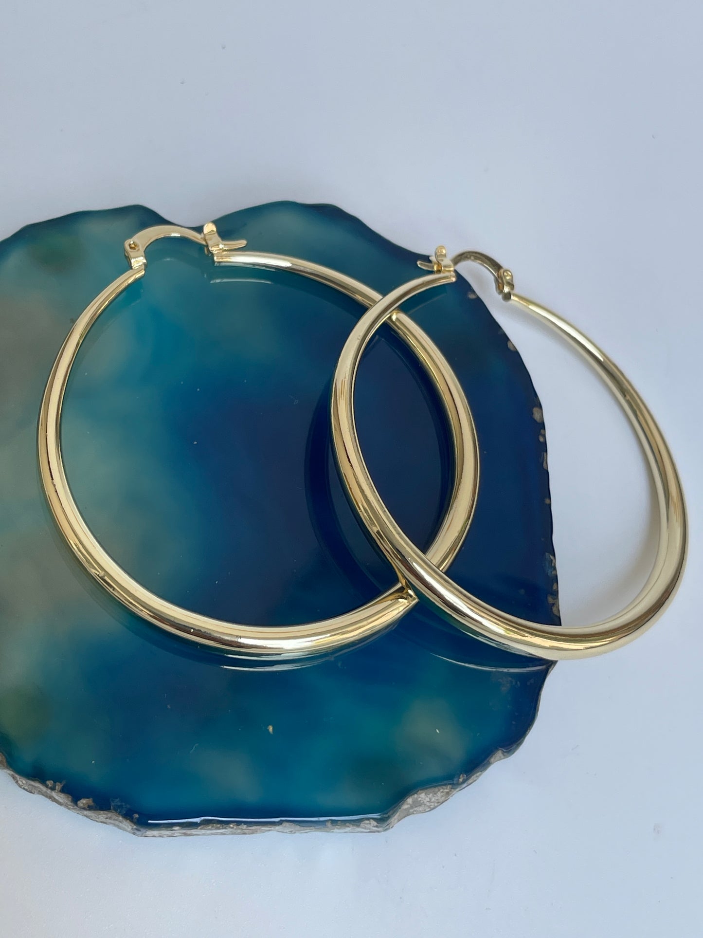 Shiny Bold Gold Hoops