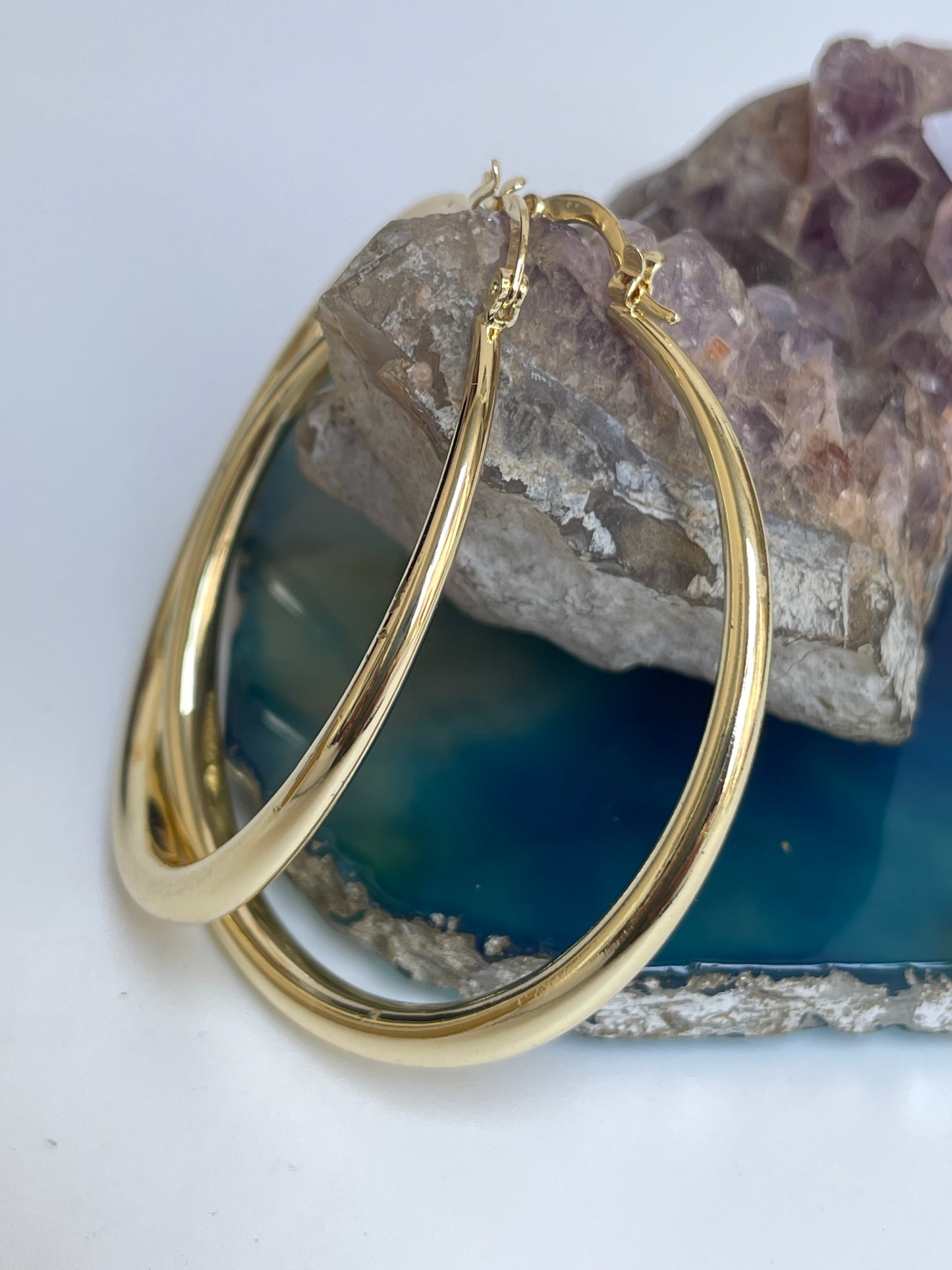 Shiny Bold Gold Hoops