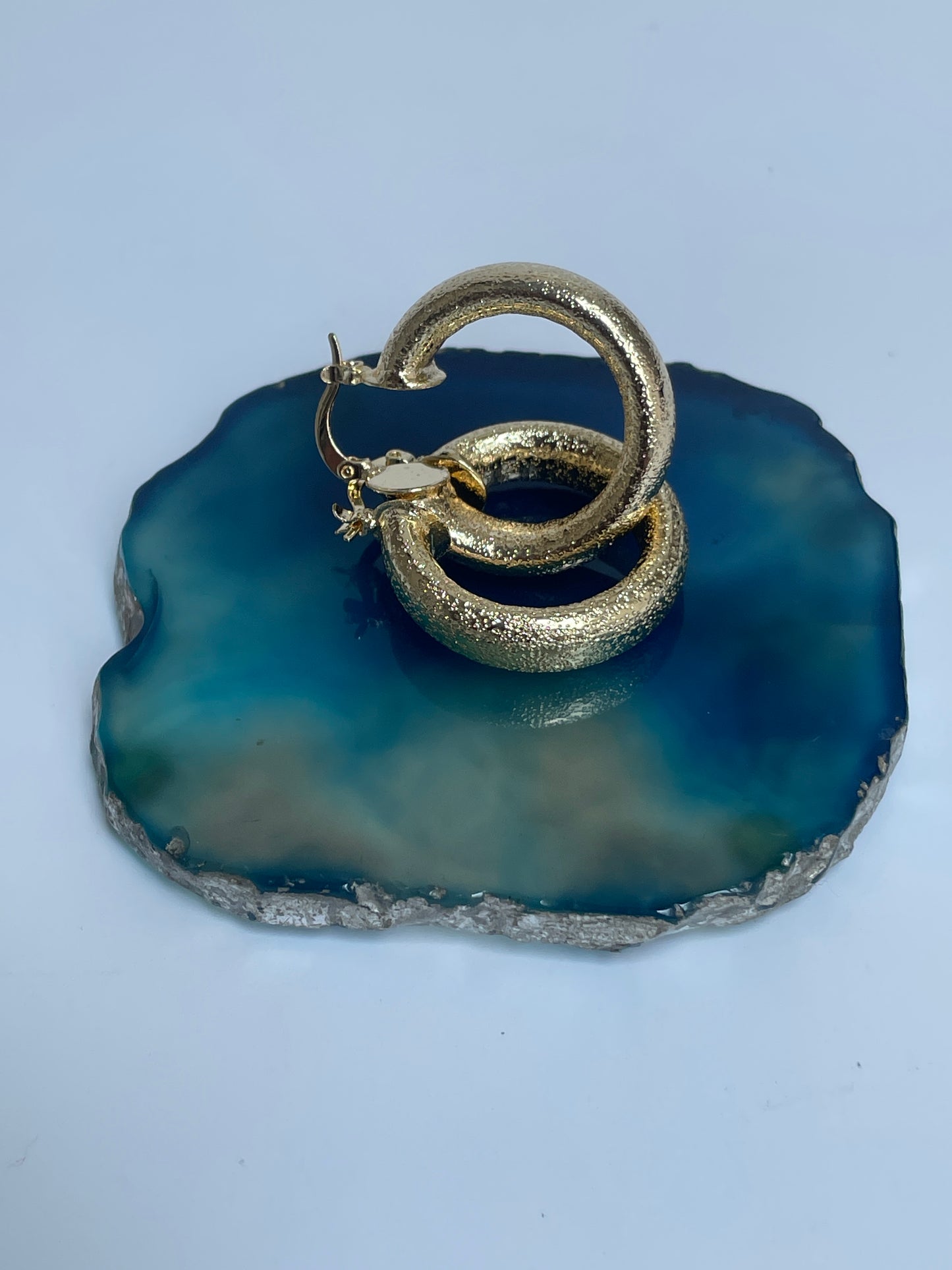 Gilded Textured Hoops