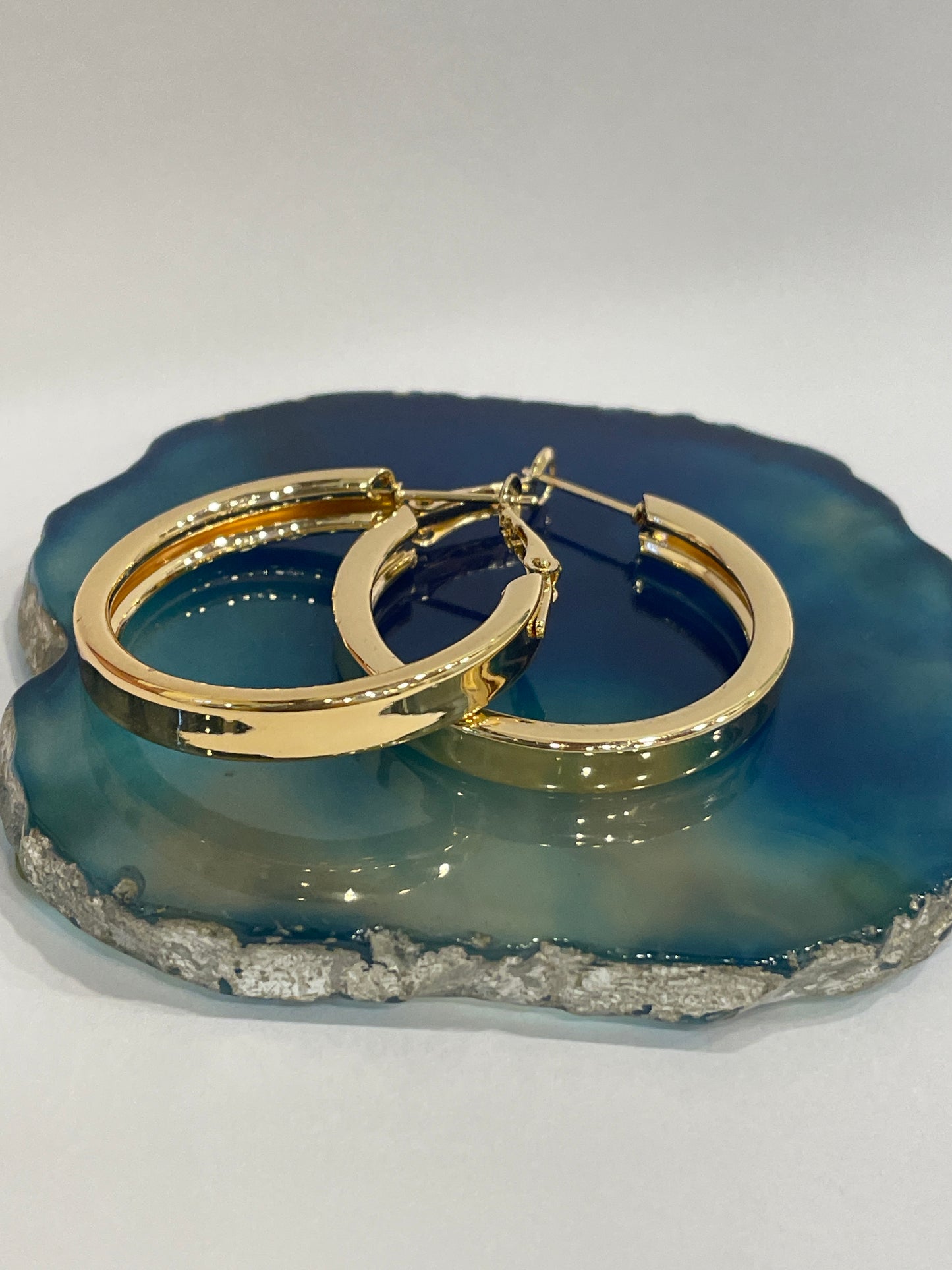 Polished Gold Hoops