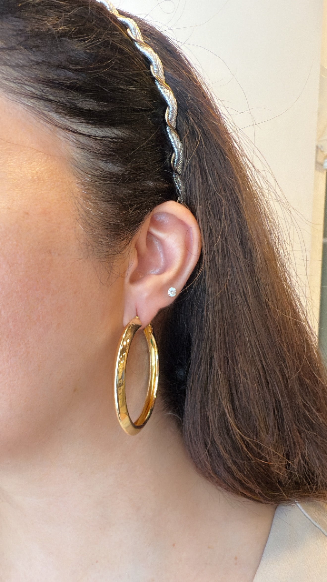 Polished Gold Hoops