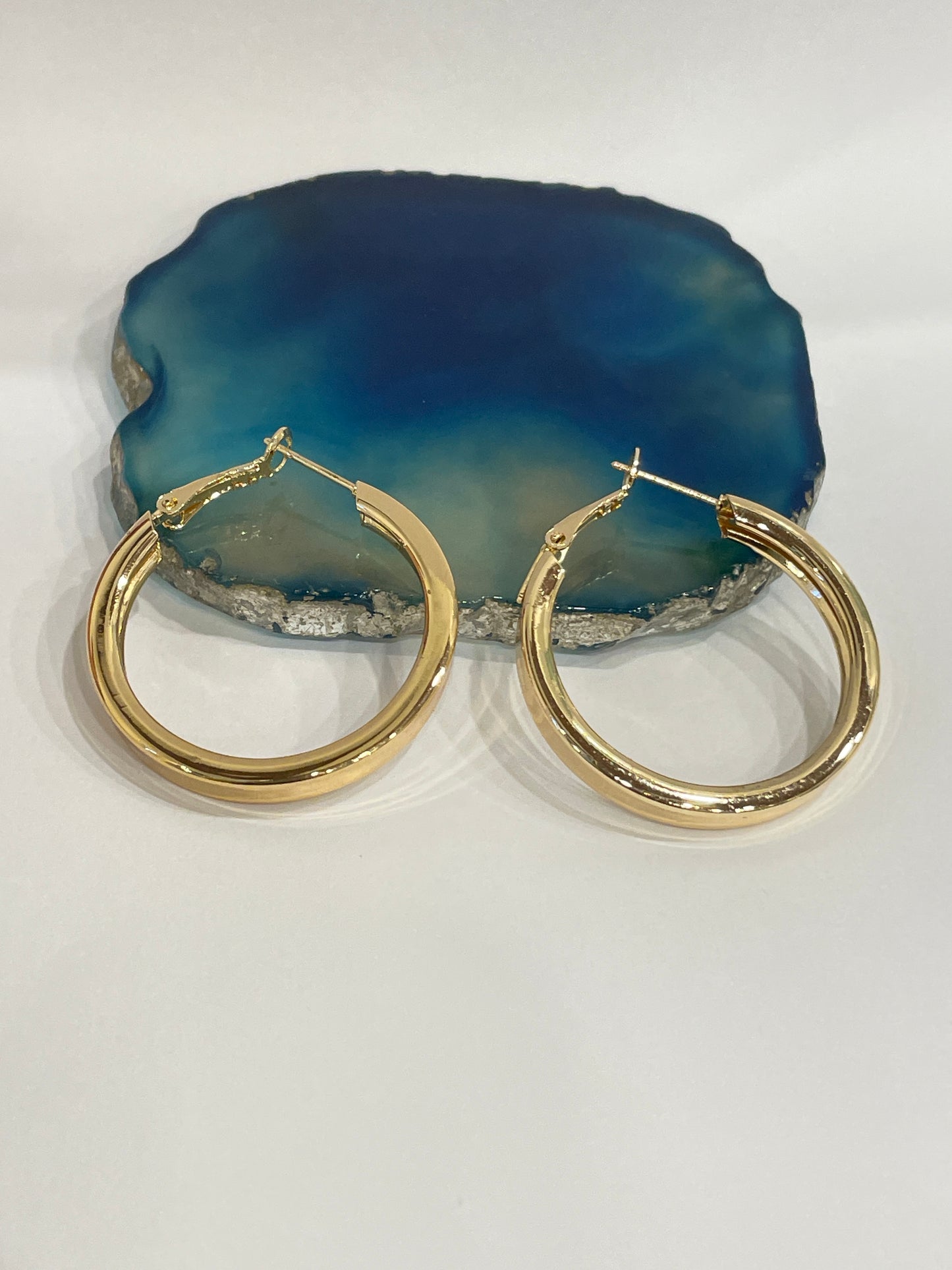 Polished Gold Hoops