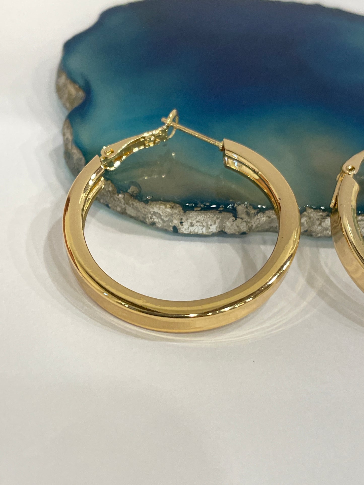 Polished Gold Hoops