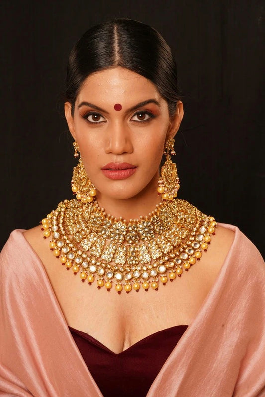 Kundan Set With Necklace, Earrings And A Passa