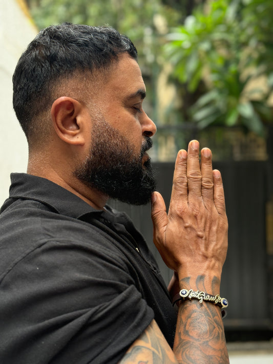 Divine Jai Guruji Faux Leather Bracelet