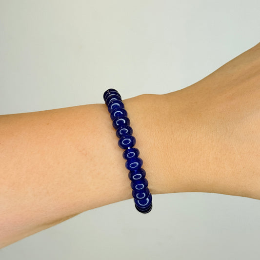 Deep Blue Beaded Bracelet