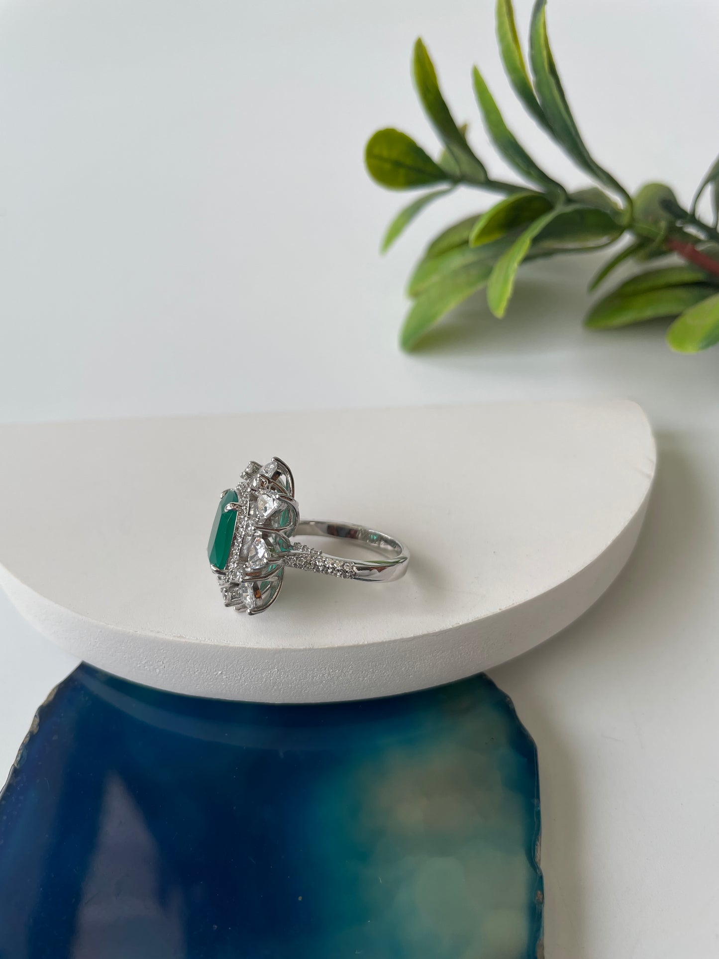 Sparkly Colorstone Zircon Ring