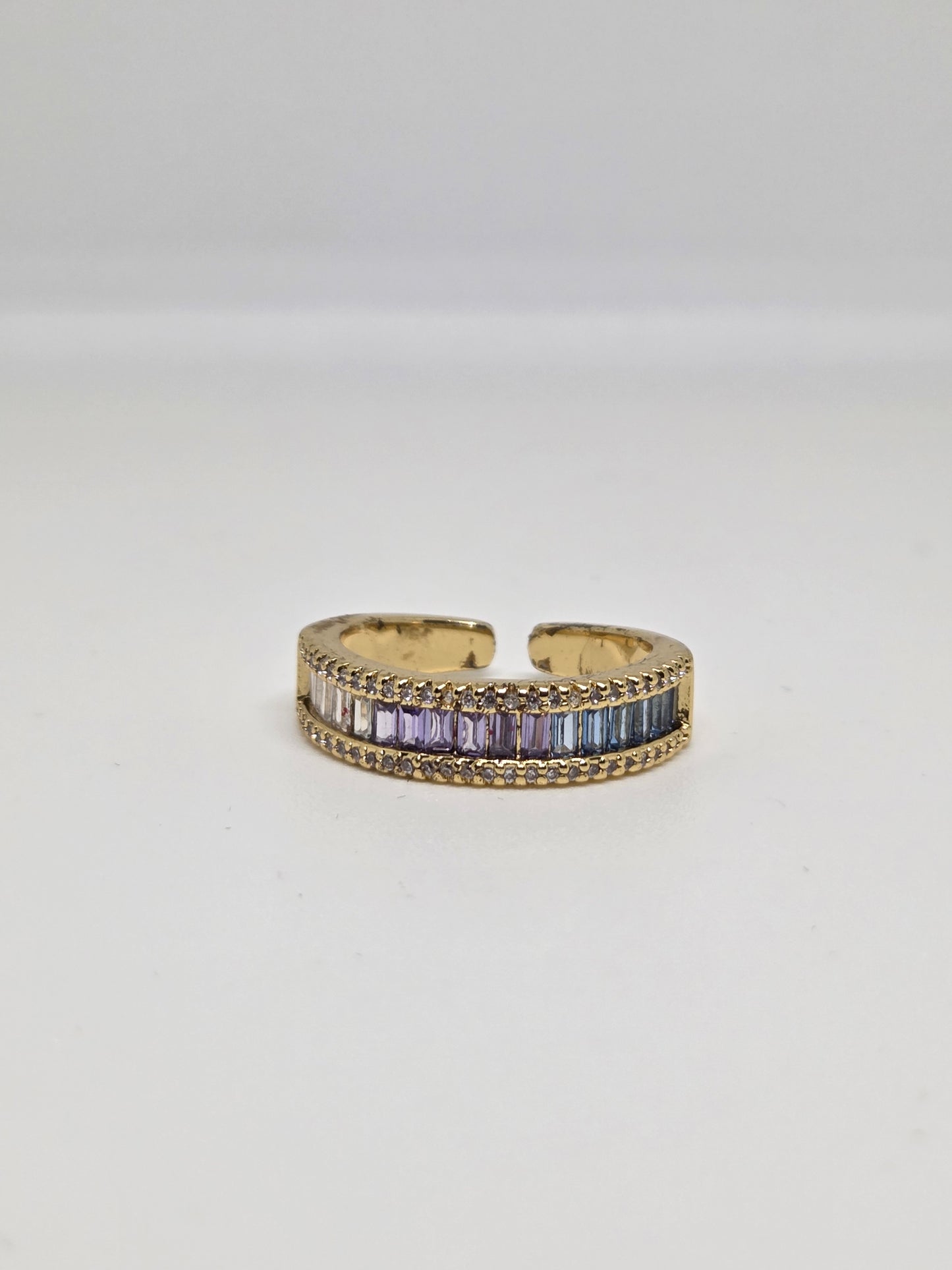 Cascading Shaded Zircon Ring