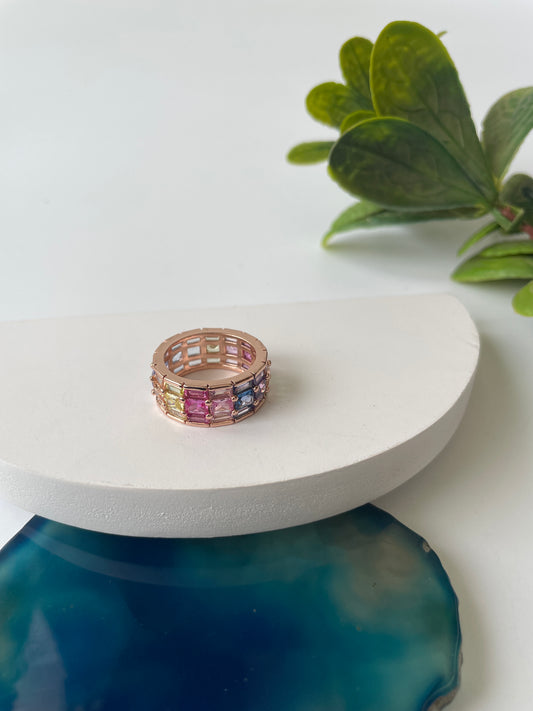 Multi Stone Everyday Zircon Ring