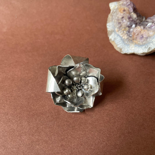 Oxidised Irregular Boohoo Ring