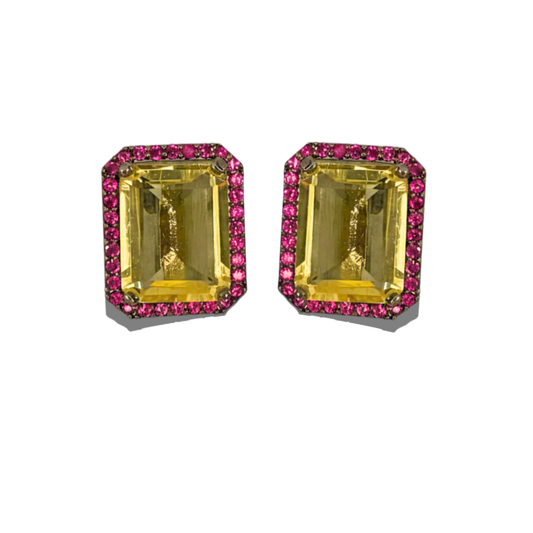 Doublet Studs with Studded Border