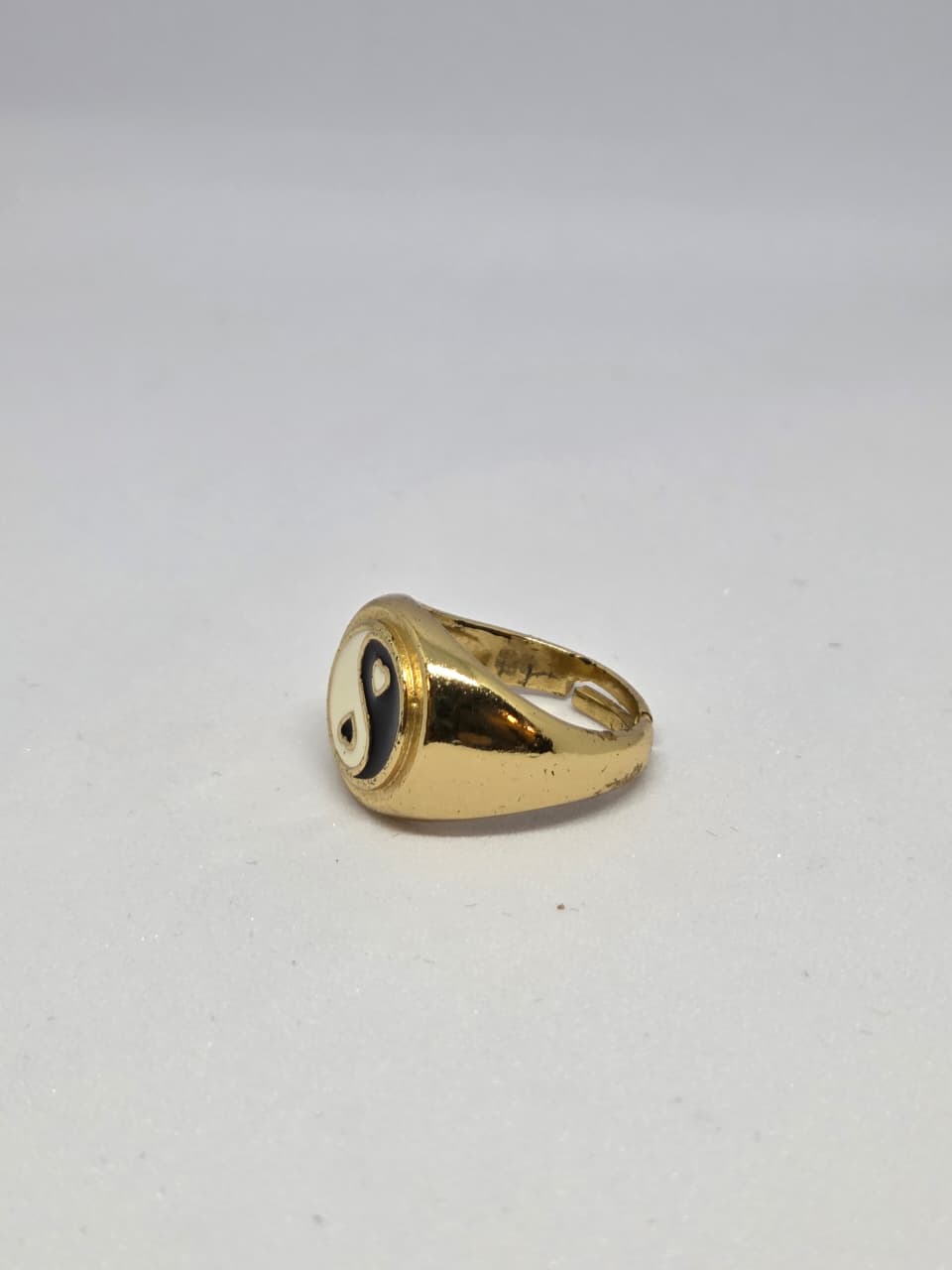 Yin Yang Enamelled Signet Ring