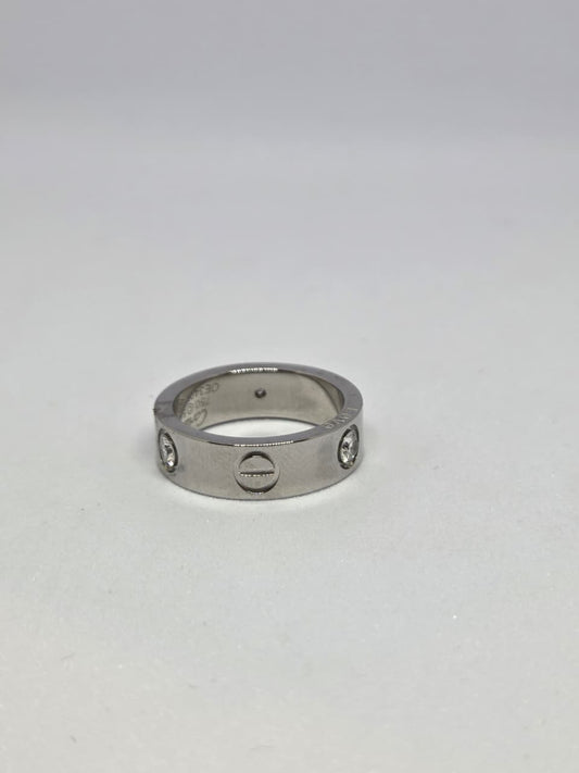 Silver Finish Minimal Band Ring