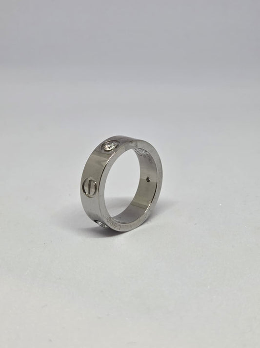 Silver Finish Minimal Band Ring