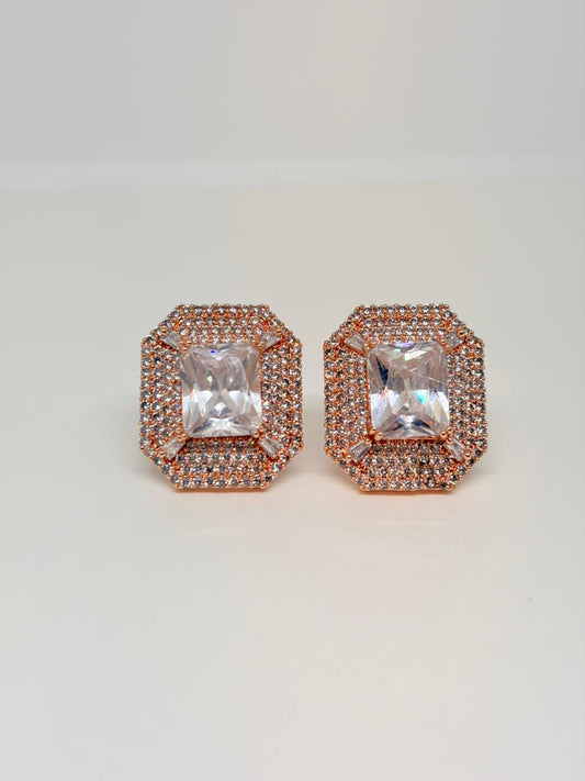 Zircon Halo Studs