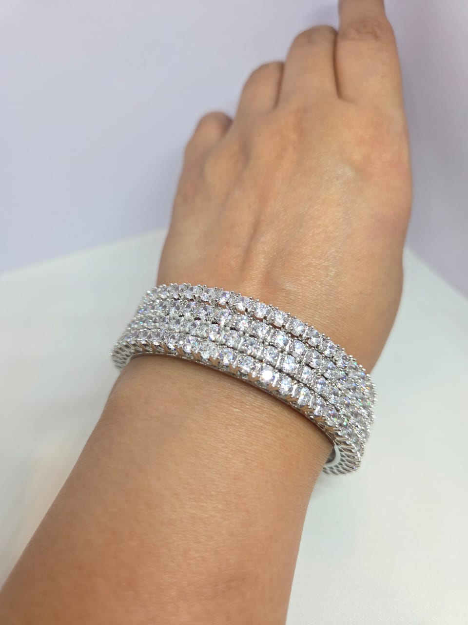 Eternal Sparkle Zircon Bangle Set of Four