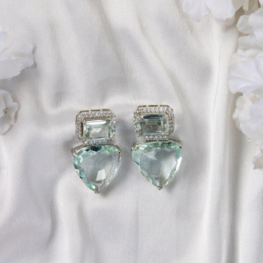 Crystal Doublet Earrings with Zircon