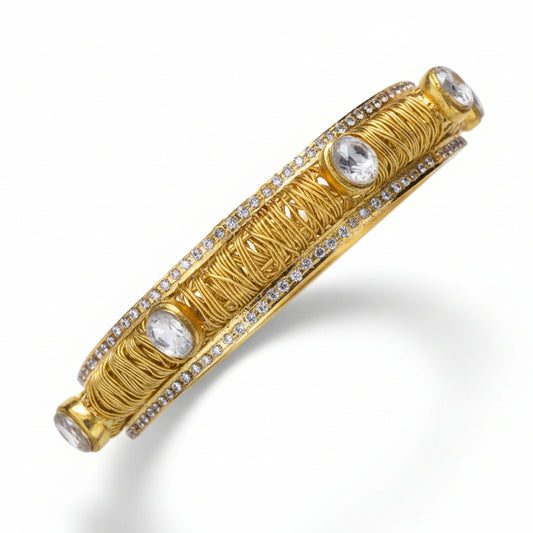 Mesh Wired Gold BangleStudio6Jewels