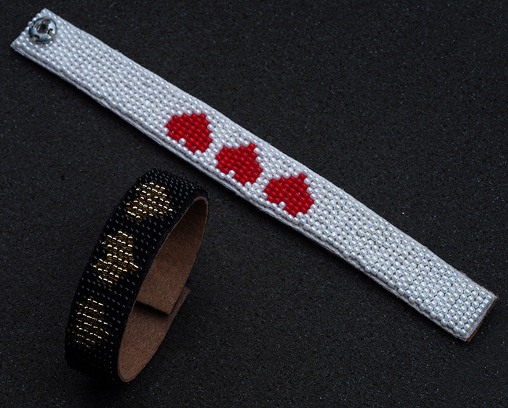 Beaded Red Hearts BraceletStudio6Jewels