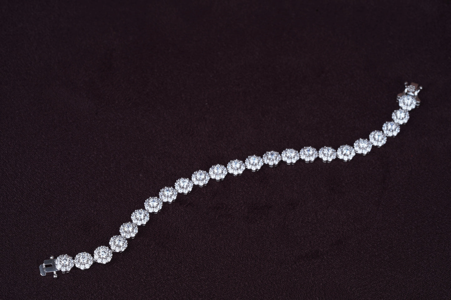 White Finish Zircon Studded BraceletStudio6Jewels