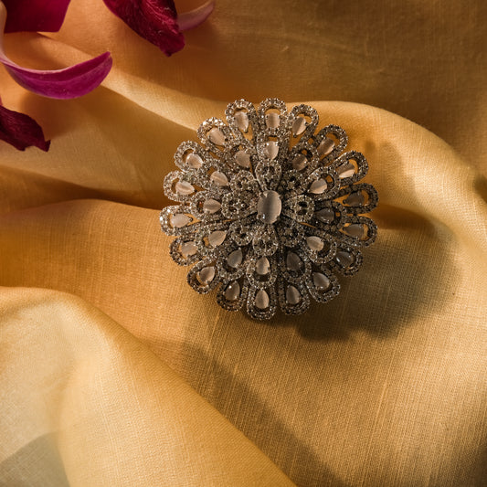 Intricate Zircon Statement RingStudio6Jewels