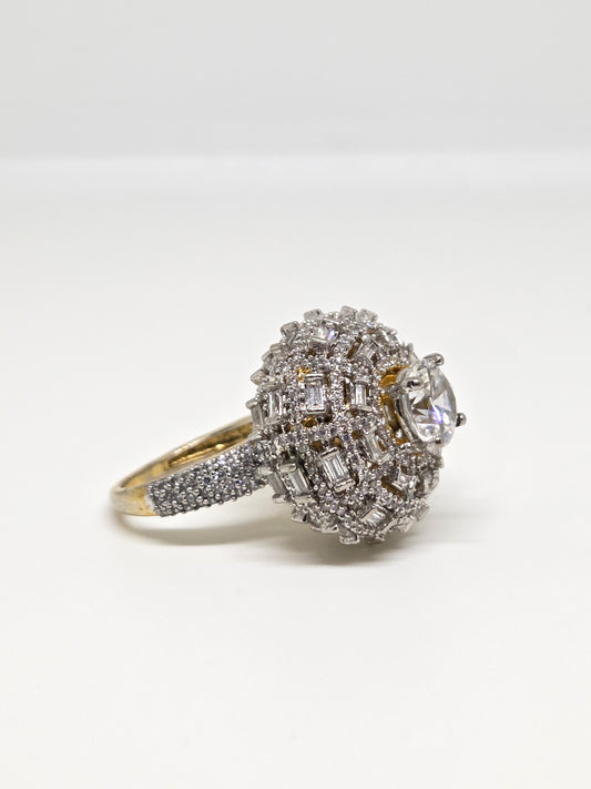 Dome Zircon Studded Ring