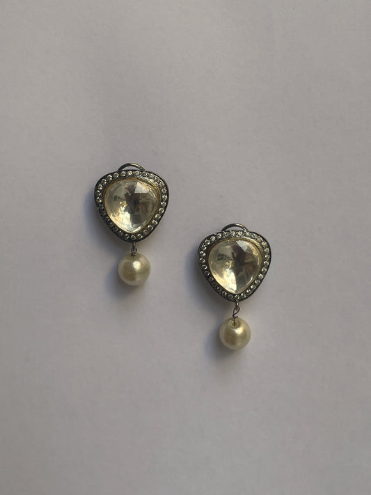 Kundan Pearl Studs