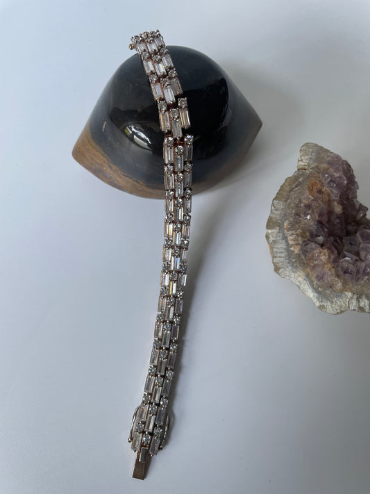 Rose Gold Finish Zircon Studded Bracelet
