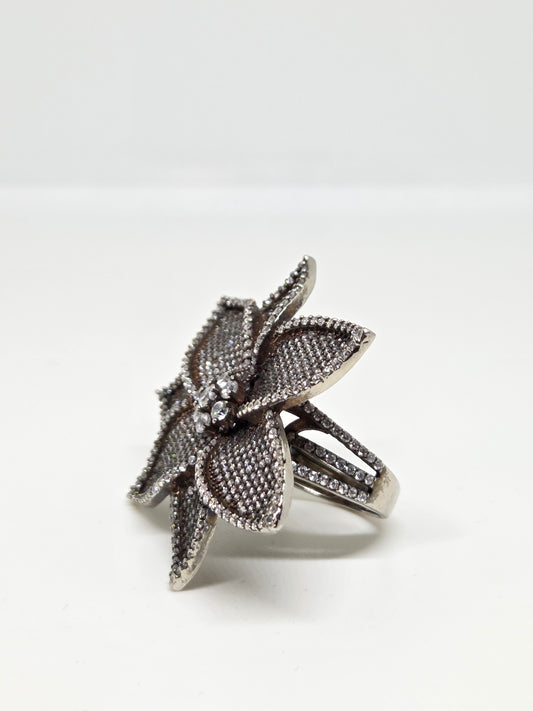 Floral Zircon Cocktail Ring