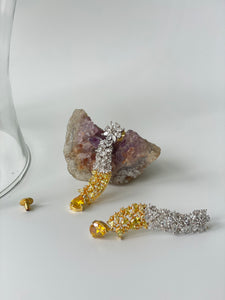 Zircon Necklace Set with Yellow Stones