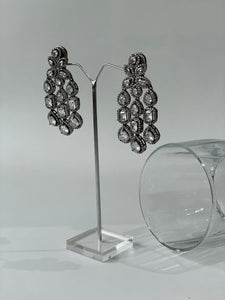 Chandelier Zircon-Studded Earrings
