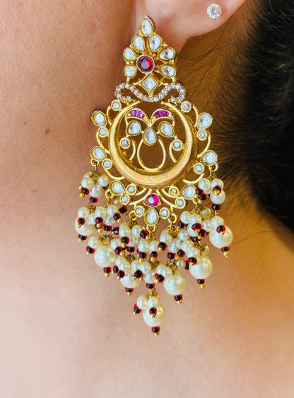Kundan Chandelier Earrings