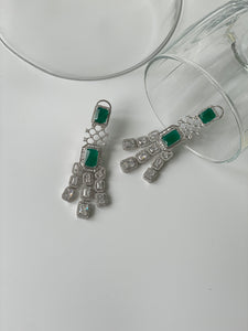 Zircon Diamond Necklace with Earrings