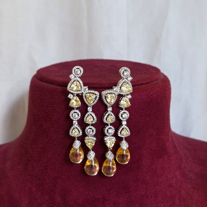 Champagne Cascading Statement Necklace Set