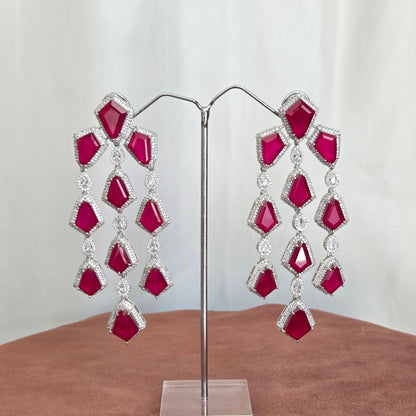 Ruby Cascade Layered Necklace Set