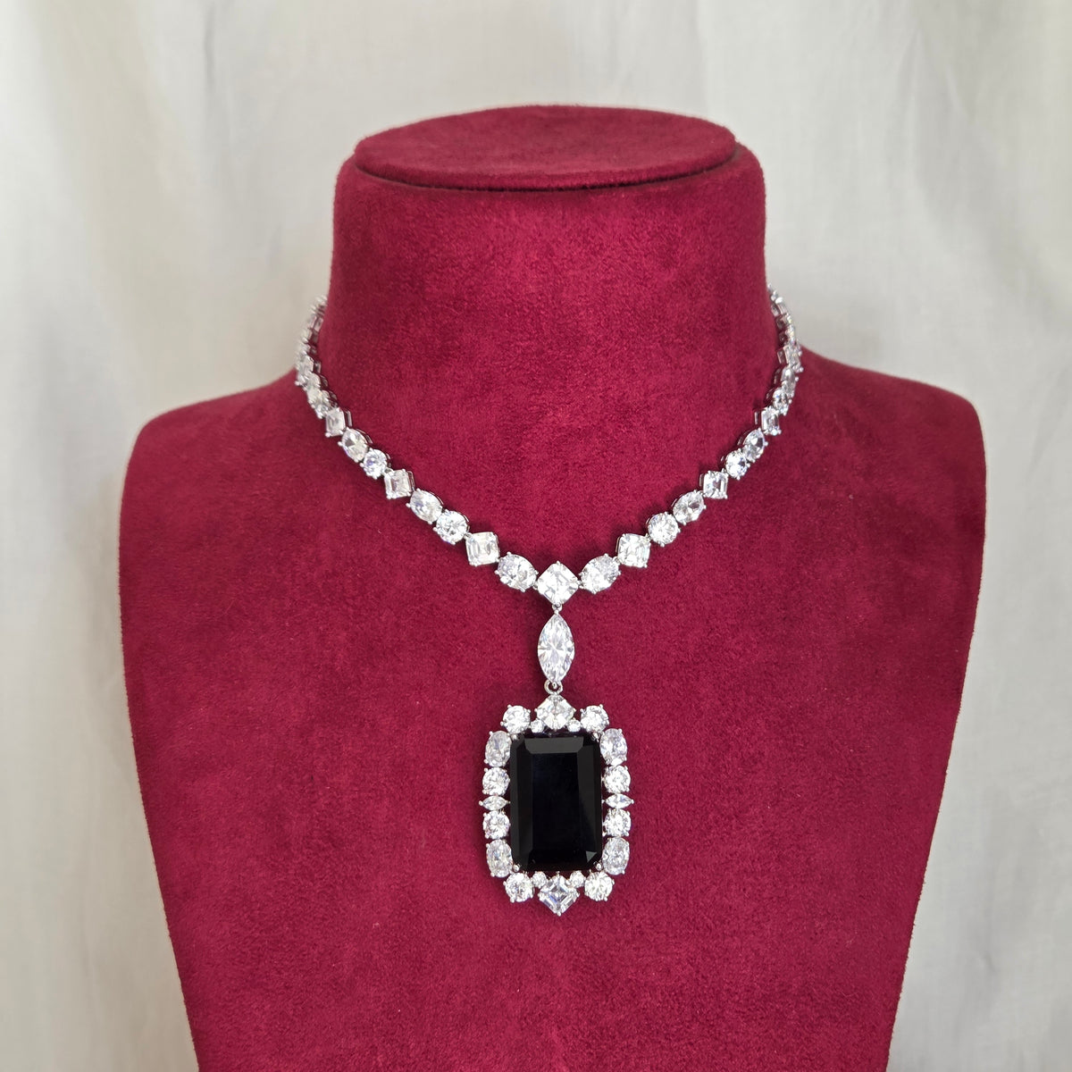 Midnight Sapphire Statement Necklace Set