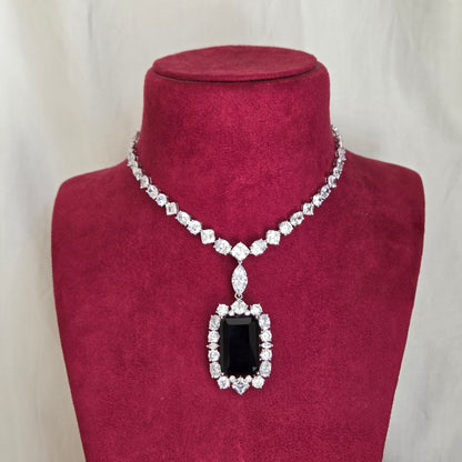 Midnight Sapphire Statement Necklace Set