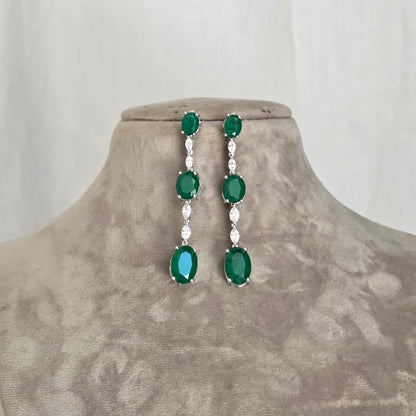 Regal Oval Gemstone Necklace Set