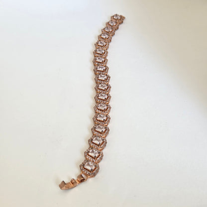 Emerald-Cut Zircon Tennis Bracelet