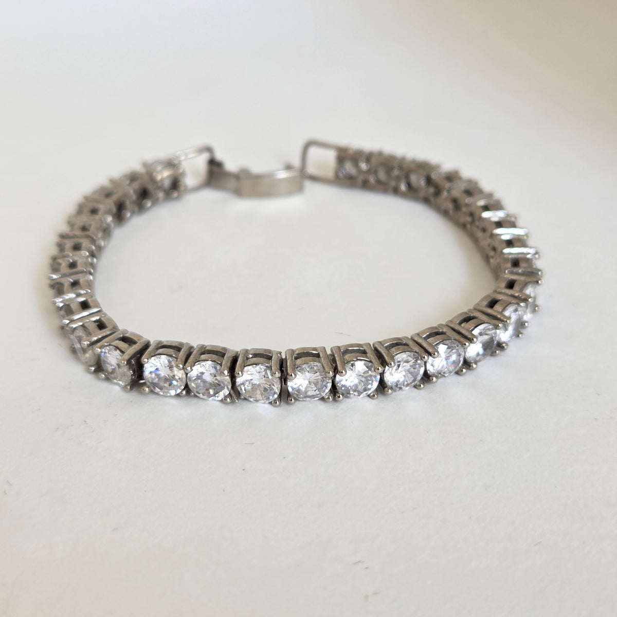 White Rhodium Tennis Bracelet