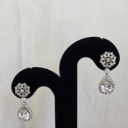 Crystal Teardrop Zircon Earrings