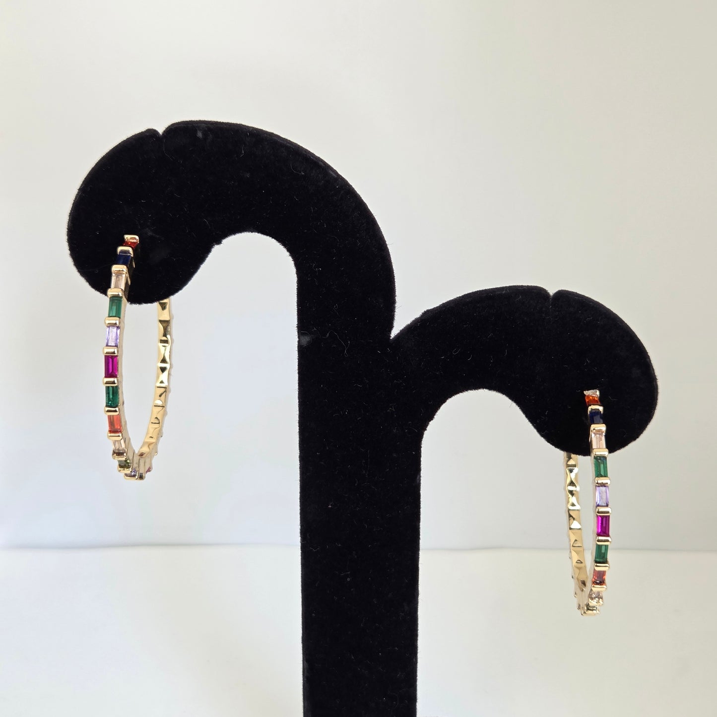 Multi Colored Zircon Fusion Hoops