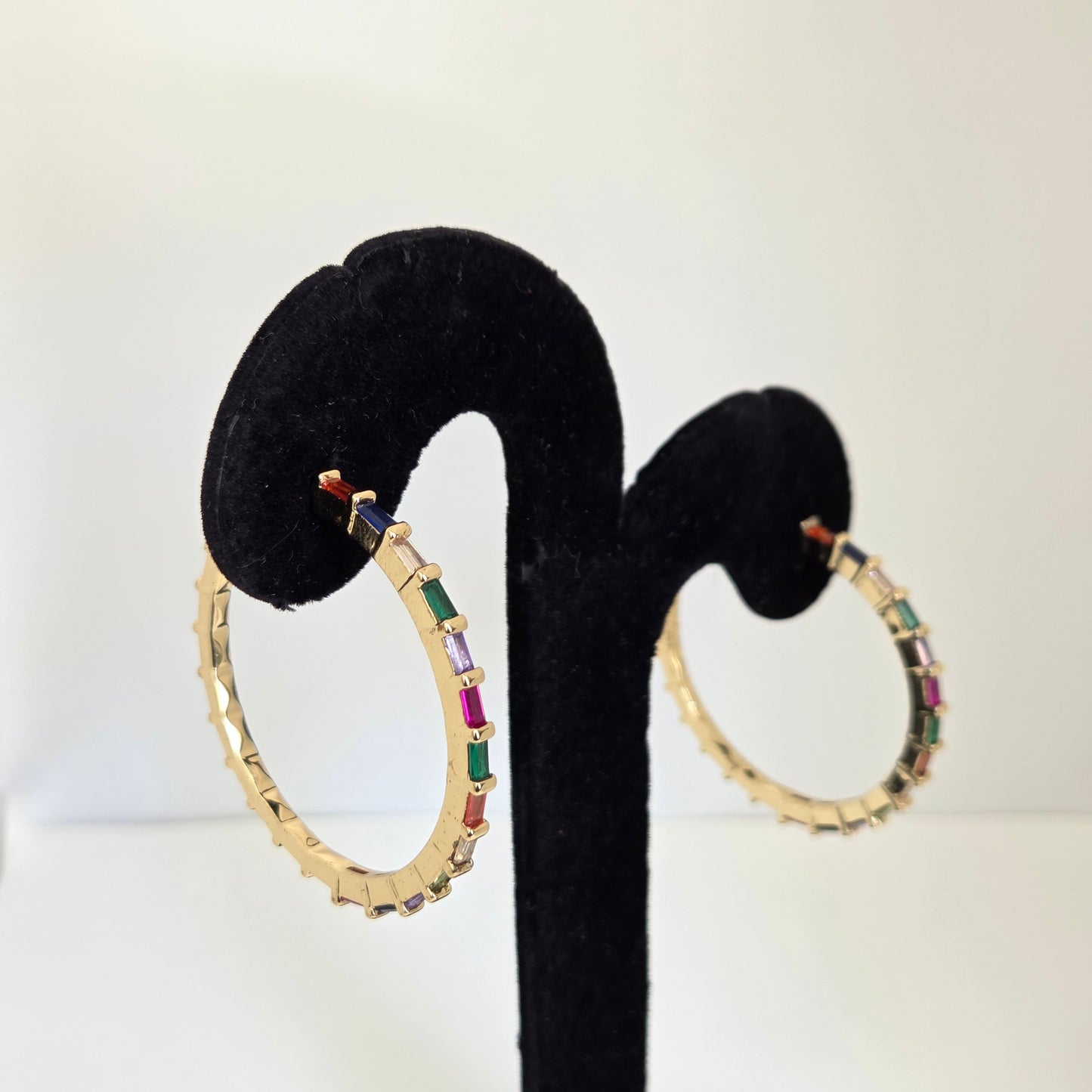 Multi Colored Zircon Fusion Hoops