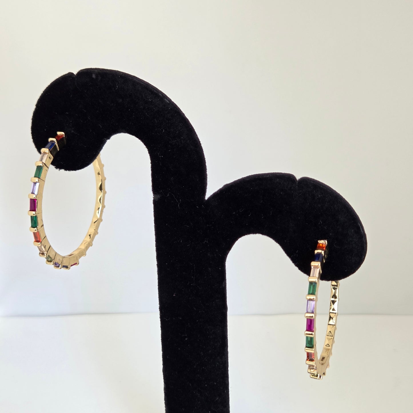 Multi Colored Zircon Fusion Hoops