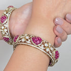 Gulab Kundan Kada Bangles