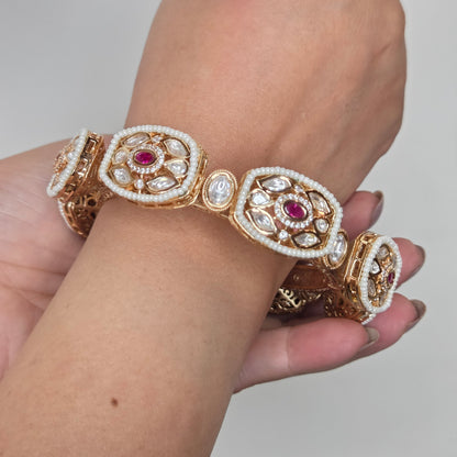Ruby Kundan Traditional Bangle